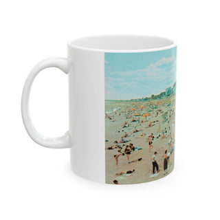 A Day at Old Orchard Beach Vintage Photo Mug