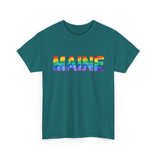 Maine Letters Pride Flag Tee