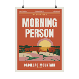 Cadillac Mountain Sunrise Poster, Maine wall art print