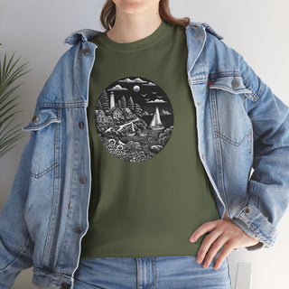 Maine Woodcut