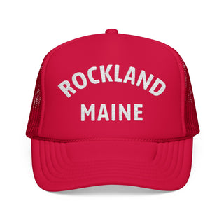 Rockland Maine Embroidered Foam Trucker Hat