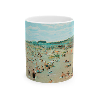 A Day at Old Orchard Beach Vintage Photo Mug