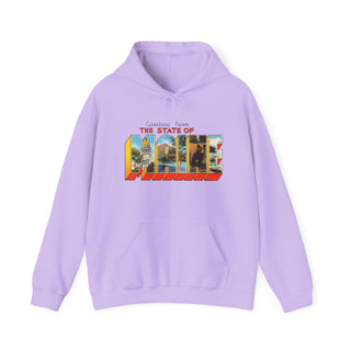 State of Maine Postcard Hoodie