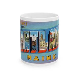 Portland Maine Postcard Mug