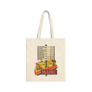 Maine Signpost Tote Bag