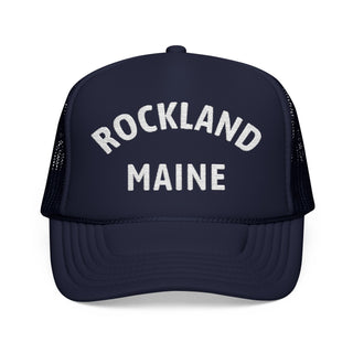 Rockland Maine Embroidered Foam Trucker Hat