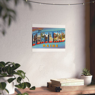 Greetings from Portland Maine Postcard Poster