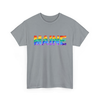 Maine Letters Pride Flag Tee