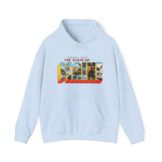 State of Maine Postcard Hoodie