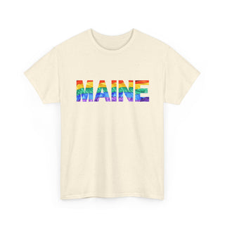 Maine Letters Pride Flag Tee