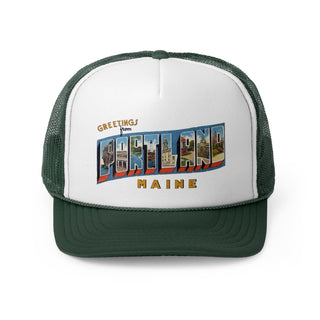 Portland Maine Postcard Trucker Hat