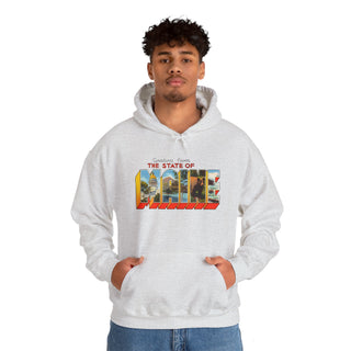 State of Maine Postcard Hoodie