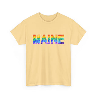 Maine Letters Pride Flag Tee