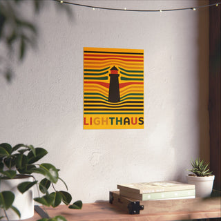 Lighthaus Bauhaus Maine Lighthouse Poster
